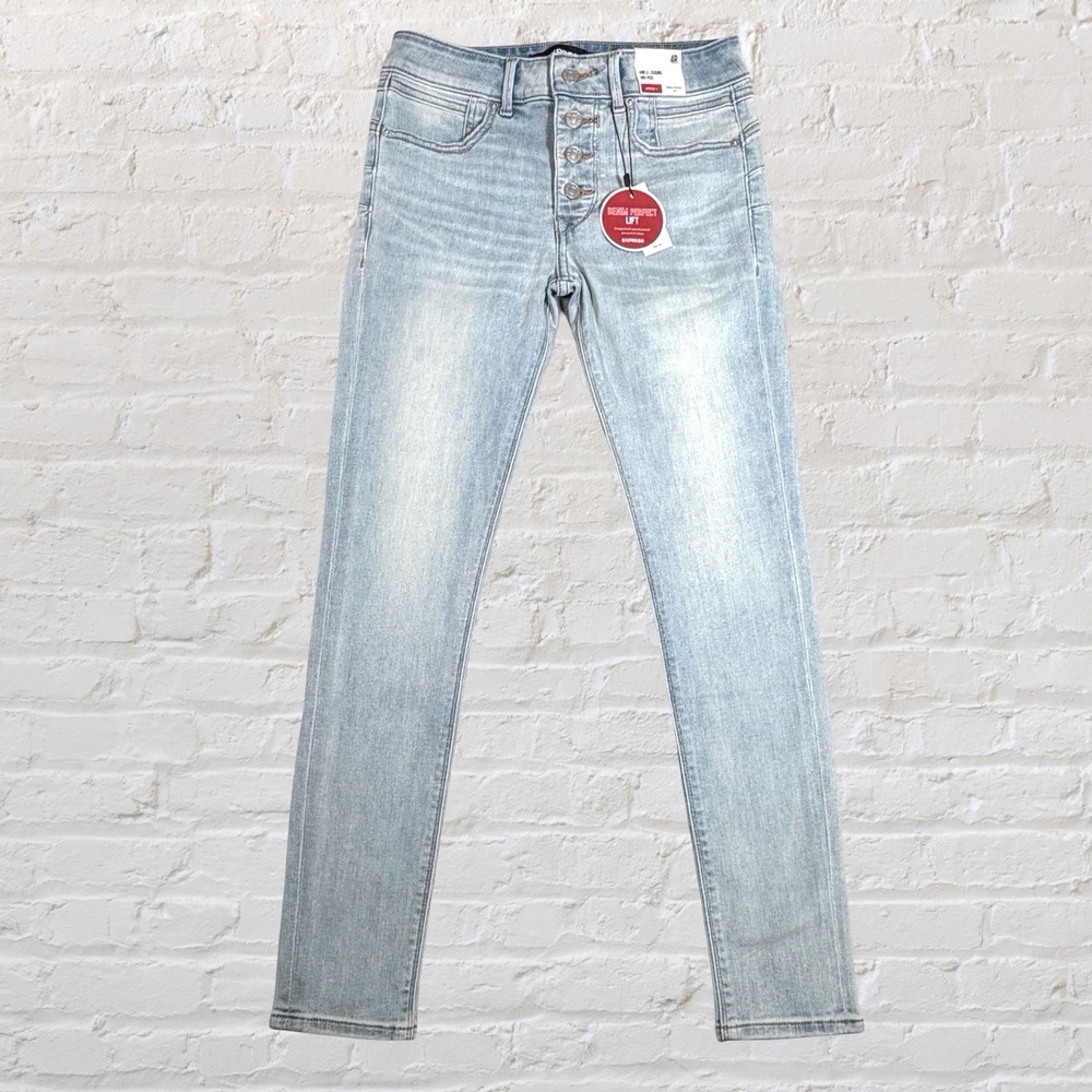 Express Denim Perfect Lift Ankle Legging Jeans Size 4R Stretch Button Fly NWT